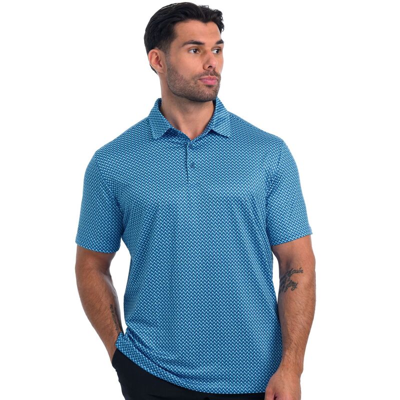 ̵ ƥ  T ȥåץ Men's Antigua Streak Polo Blue Radiance