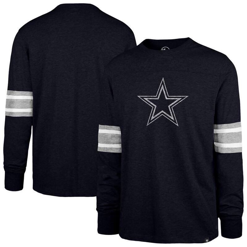 【送料無料】 フォーティセブンブランド メンズ Tシャツ トップス Men's '47 Navy Dallas Cowboys Premier Brex Long Sleeve T-Shirt Cow Navy