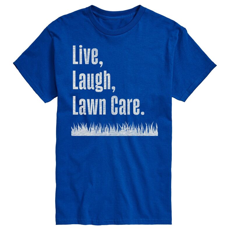 【送料無料】 ライセンス キャラクター メンズ Tシャツ トップス Men's Live Laugh Lawn Care Graphic Tee Blue
