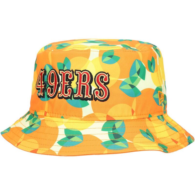 楽天ReVida 楽天市場店【送料無料】 ニューエラ メンズ 帽子 アクセサリー Men's New Era Orange San Francisco 49ers Citrus Bucket Hat 49r Orange