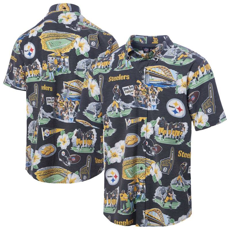 ̵ 쥤󥹥סʡ  T ȥåץ Men's Reyn Spooner Black Pittsburgh Stee...