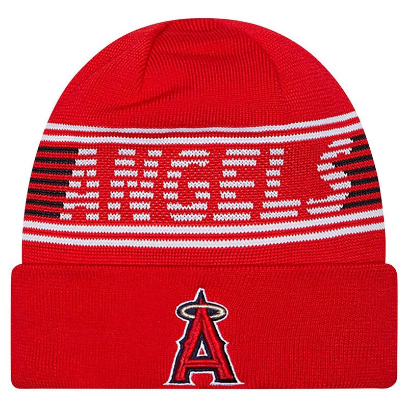 【送料無料】 ニューエラ メンズ 帽子 アクセサリー Men's New Era Red Los Angeles Angels Authentic Collection Cuffed Knit Hat Ang Red