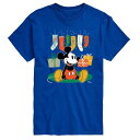 【送料無料】 ディズニー メンズ Tシャツ トップス Disney's Mickey Mouse Big & Tall Stockings Graphic Tee Blue