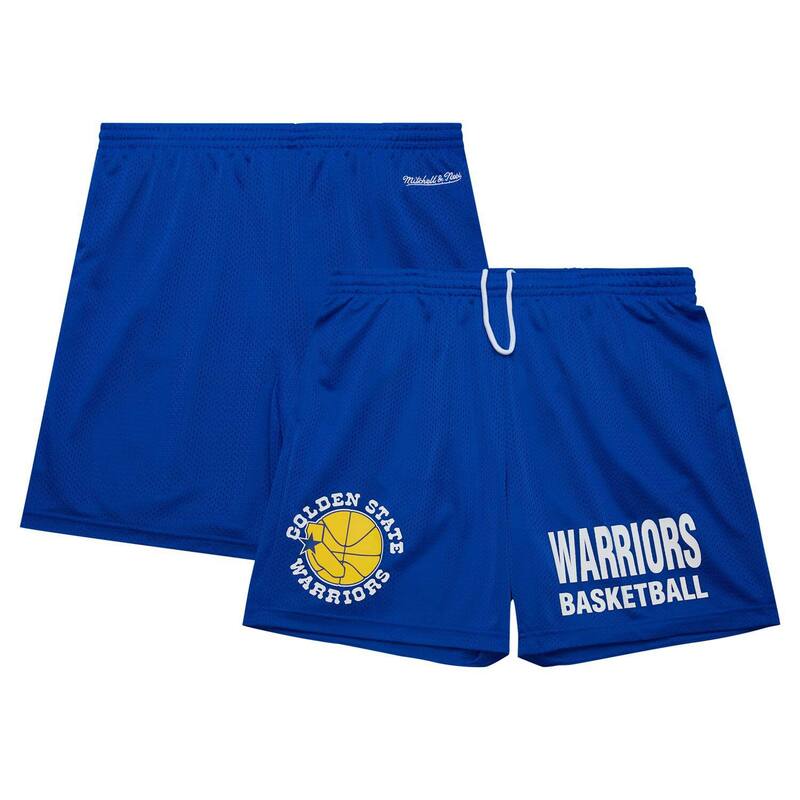 【送料無料】 ミッチェル&ネス メンズ ハーフパンツ・ショーツ ボトムス Men's Mitchell & Ness Royal Golden State Warriors Hardwood Classics Gameday Mesh Shorts War Blue