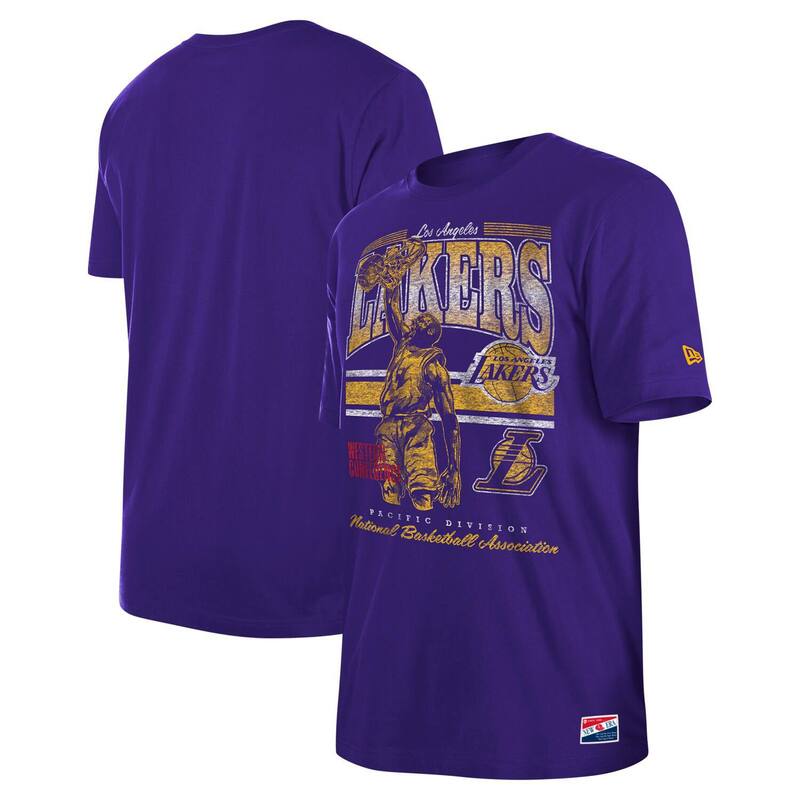 ̵ ˥塼  T ȥåץ Men's New Era Purple Los Angeles Lakers Enz...