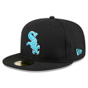 【送料無料】 ニューエラ メンズ 帽子 アクセサリー Men's New Era Black Chicago White Sox 2024 Father's Day 59FIFTY Fitted Hat Sox Black(4)