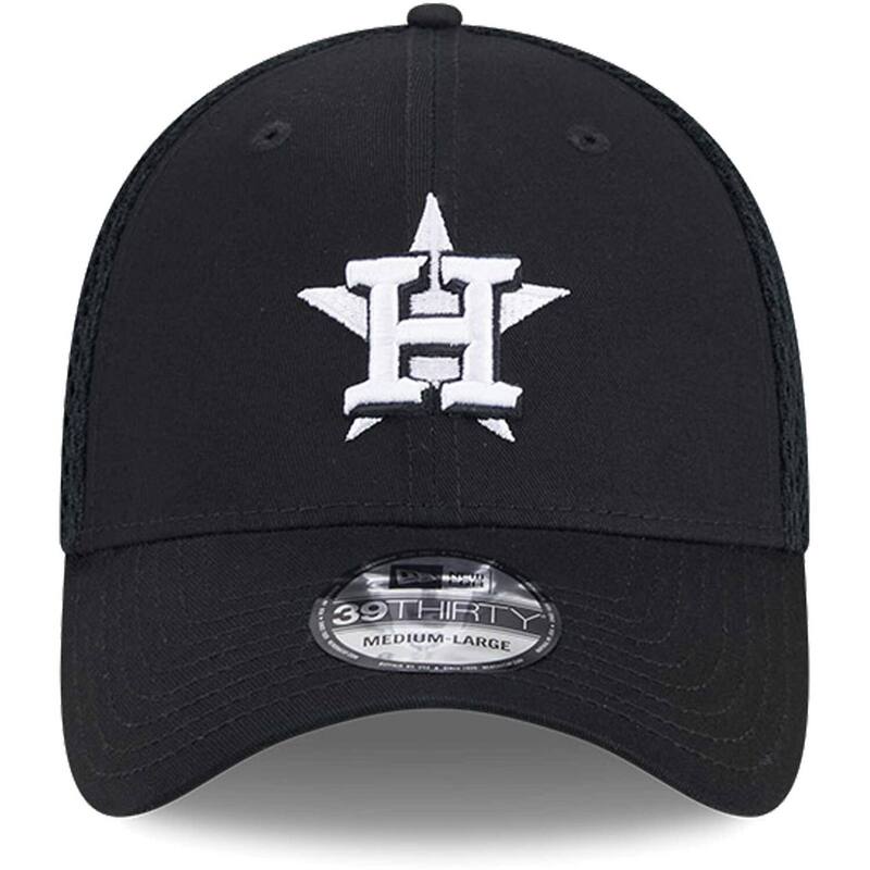 【送料無料】 ニューエラ メンズ 帽子 アクセサリー Men's New Era Houston Astros Evergreen Black & White Neo 39THIRTY Flex Hat Ast Black