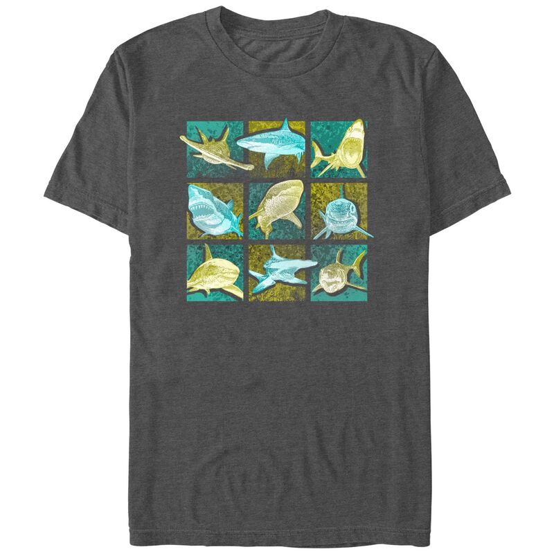 ̵ 饤 饯  T ȥåץ Men's Shark Portraits Graphic Tee Ch...