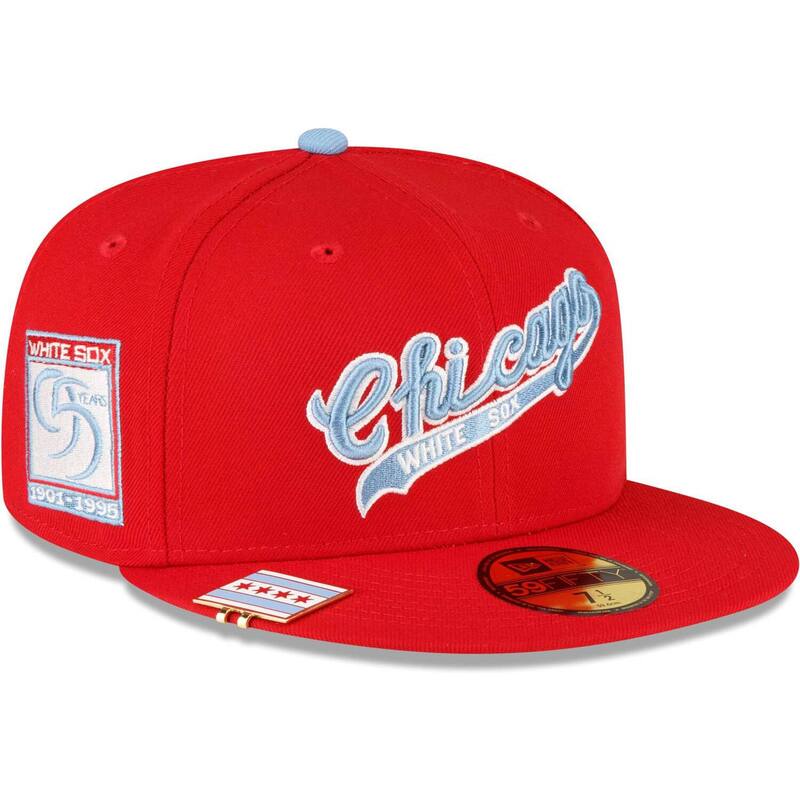 【送料無料】 ニューエラ メンズ 帽子 アクセサリー Men's New Era Red Chicago White Sox City Flag 59FIFTY Fitted Hat Sox Red