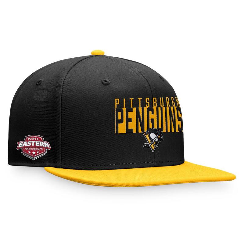 【送料無料】 アンブランデッド メンズ 帽子 アクセサリー Men's Fanatics Branded Black/Gold Pittsburgh Penguins Fundamental Colorblocked Snapback Hat Png Black