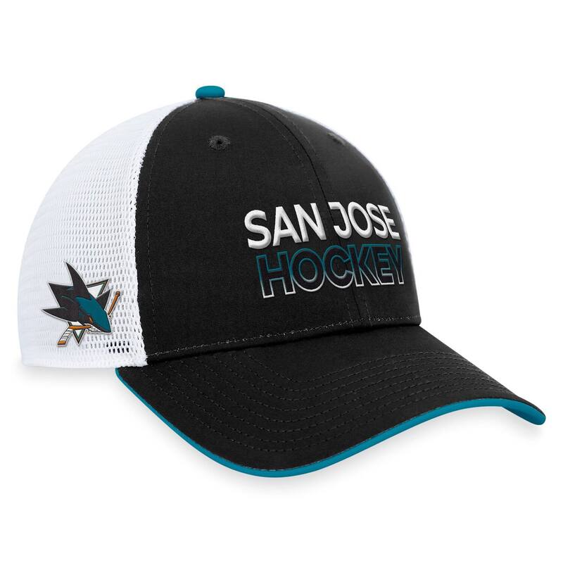 【送料無料】 ファナティクス メンズ 帽子 アクセサリー Men's Fanatics Branded Black San Jose Sharks Authentic Pro Rink Trucker Adjustable Hat Sks Black