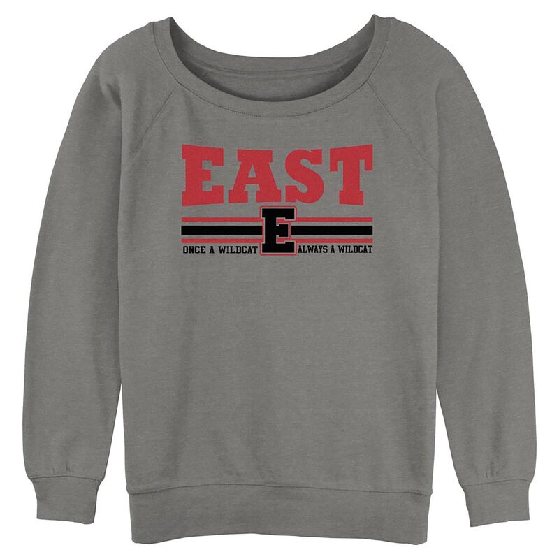 【送料無料】 ディズニー レディース Tシャツ トップス Disney's High School Musical East Once A Wildcat Always A Wildcat Juniors' Graphic Pullover Gray Heather