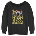 【送料無料】 ディズニー レディース Tシャツ トップス Disney's High School Musical Main Group Juniors' Graphic Pullover Black