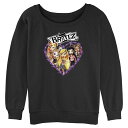 【送料無料】 ライセンス キャラクター レディース Tシャツ トップス Juniors' Bratz Heart Graphic Pullover Black