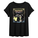 【送料無料】 ライセンス キャラクター レディース Tシャツ トップス Juniors' ACDC Highway To Hell Oversized Tee Black