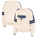 【送料無料】 ウェア バイ エリン アンドルーズ レディース ニット・セーター アウター Women's WEAR by Erin Andrews Cream Dallas Cowboys Stripe Pullover Sweater Cow Beige