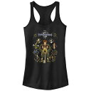【送料無料】 ディズニー レディース Tシャツ トップス Disney's Kingdom Hearts Poster Juniors' Racerback Tank Top Black