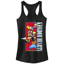 【送料無料】 ディズニー レディース Tシャツ トップス Disney's Kingdom Hearts Trio Juniors' Racerback Tank Top Black