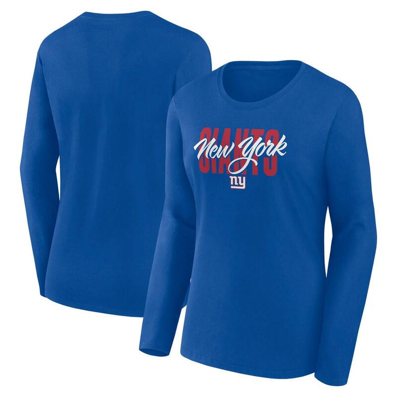 アンブランデッド レディース トップス Tシャツ Unbranded Women's Royal New York Giants Grip Long S..