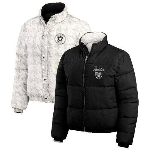 【送料無料】 ウェア バイ エリン アンドルーズ レディース ジャケット・ブルゾン アウター Women's WEAR by Erin Andrews Black/White Las Vegas Raiders Reversible Cropped Full-Zip Puffer Jacket Lvr Black 【送料無料】 ウェア バイ エリン アンドルーズ レディース ジャケット・ブルゾン アウター Women's WEAR by Erin Andrews Black/White Las Vegas Raiders Reversible Cropped Full-Zip Puffer Jacket Lvr Black