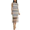 【送料無料】 ニナレオナルド レディース ワンピース トップス Women's Nina Leonard Crochet Maxi Dress Taupe Grey(4)