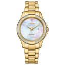 【送料無料】 シチズン レディース 腕時計 アクセサリー Citizen Women's Eco-Drive Dress Classic Two-Tone Diamond Accent Bracelet Watch Gold(2)