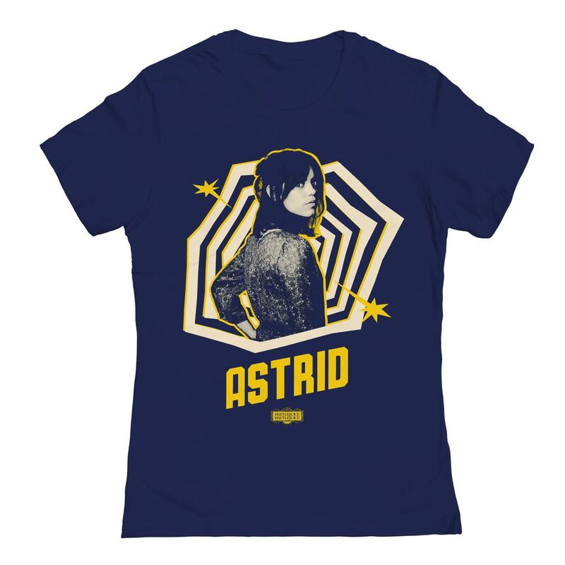 アニメキャラクター レディース トップス Tシャツ グラフィック Licensed Character Junior's Astrid Pose Transparent Beetlejuice Graphic Tee Navy ネイビー
