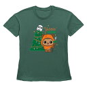 【送料無料】 スター ウォーズ レディース Tシャツ トップス Women's Star Wars Yuletide Yub Nub Graphic Tee Pine