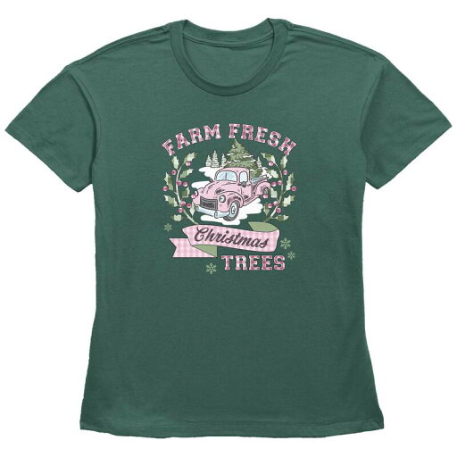 【送料無料】 アンブランデッド レディース Tシャツ トップス Women's Farm Fresh Christmas Trees Graphic Tee Pine 【送料無料】 アンブランデッド レディース Tシャツ トップス Women's Farm Fresh Christmas Trees Graphic Tee Pine