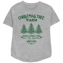 【送料無料】 アンブランデッド レディース Tシャツ トップス Women's Christmas Tree Farm Since 1930 Relaxed Fit Graphic Tee Athletic Heather