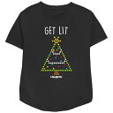 【送料無料】 ライセンス キャラクター レディース Tシャツ トップス Women's Lite-Brite Get Lit Christmas Tree Relaxed Fit Graphic Tee Black