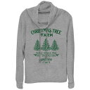 【送料無料】 アンブランデッド レディース Tシャツ トップス Women's Christmas Tree Farm Since 1930 Cowlneck Graphic Lightweight Long Sleeve Gray Heather