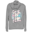 【送料無料】 ライセンス キャラクター レディース Tシャツ トップス Women's Strawberry Shortcake Snow Bunny Cowlneck Graphic Lightweight Long Sleeve Gray Heather
