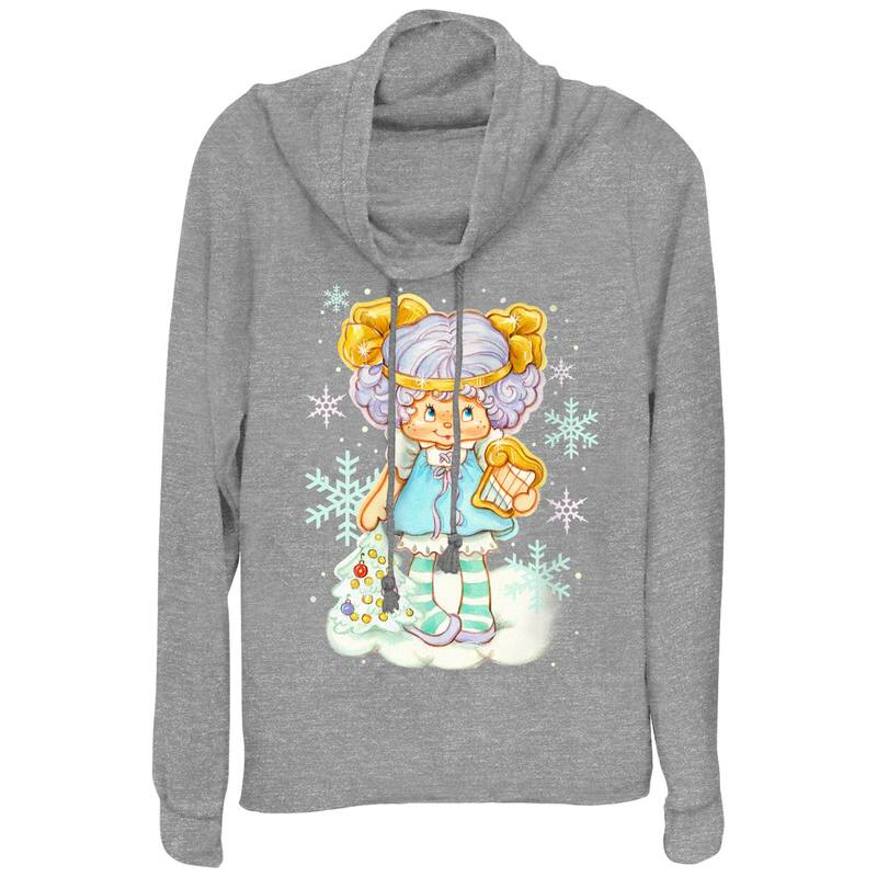 アニメキャラクター レディース トップス Tシャツ グラフィック Licensed Character Women'strawberry Shortcake Angel Cake Winter Wonderland Cowlneck Graphic Lightweight Long Sleeve Gray Heather グレー