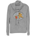【送料無料】 スター ウォーズ レディース Tシャツ トップス Women's Star Wars The Mandalorian Grogu Gingerbread Cookies Cowlneck Graphic Lightweight Long Sleeve Gray Heather