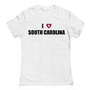 【送料無料】 アンブランデッド レディース Tシャツ トップス Junior's I Heart South Carolina Graphic Tee White