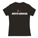 【送料無料】 アンブランデッド レディース Tシャツ トップス Junior's I Heart North Carolina Graphic Tee Black