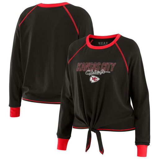 【送料無料】 ウェア バイ エリン アンドルーズ レディース Tシャツ トップス Women's WEAR by Erin Andrews Black Kansas City Chiefs Tie-Front Long Sleeve T-Shirt Chf Black 【送料無料】 ウェア バイ エリン アンドルーズ レディース Tシャツ トップス Women's WEAR by Erin Andrews Black Kansas City Chiefs Tie-Front Long Sleeve T-Shirt Chf Black