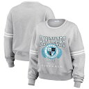 【送料無料】 ウェア バイ エリン アンドルーズ レディース Tシャツ トップス Women's WEAR by Erin Andrews Heather Gray Carolina Panthers Cropped Pullover Sweatshirt Pth Grey