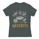 【送料無料】 アンブランデッド レディース Tシャツ トップス Junior's Grayson Supply Flower Distress Grateful Graphic Tee Heavy Metal(4)
