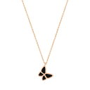【送料無料】 アドニア レディース ネックレス・チョーカー・ペンダントトップ アクセサリー Adornia 14k Gold Tone Butterfly Necklace Rose Tone Black(4)
