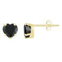 【送料無料】 Celebration Gems レディース ピアス・イヤリング アクセサリー Celebration Gems 10k Gold 5 mm Heart Shape Gemstone Stud Earrings Onyx