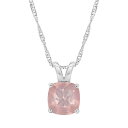【送料無料】 Alyson Layne レディース ネックレス・チョーカー・ペンダントトップ アクセサリー Alyson Layne Sterling Silver Cushion Rose Quartz Pendant Necklace Sterling Silver