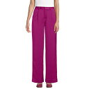 【送料無料】 ランズエンド レディース カジュアルパンツ ボトムス Women's Lands' End Satin Wide Leg Pleated Pants Vivid Berry Pink(4)