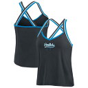 【送料無料】 ウェア バイ エリン アンドルーズ レディース Tシャツ トップス Women's WEAR by Erin Andrews Black Carolina Panthers Cross Strap Tri-Blend Tank Top Pth Black
