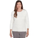 【送料無料】 アルフレッド ダナー レディース ニット・セーター アウター Women's Alfred Dunner Textured Cable Butto...