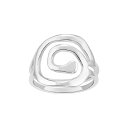 【送料無料】 プリムローズ レディース リング アクセサリー PRIMROSE Silver Tone Polished Swirl Double Band Ring Silver Tone(4)