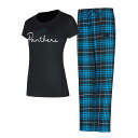 【送料無料】 アンブランデッド レディース ナイトウェア アンダーウェア Women's Concepts Sport Carolina Panthers Ve...