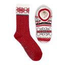 【送料無料】 ムクルクス レディース 靴下 アンダーウェア Women's MUK LUKS Ballerina Crew & Bootie Slipper Socks Set Grey