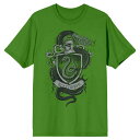 【送料無料】 ライセンス キャラクター メンズ Tシャツ トップス Men's Harry Potter Slytherin Coat Tee Green